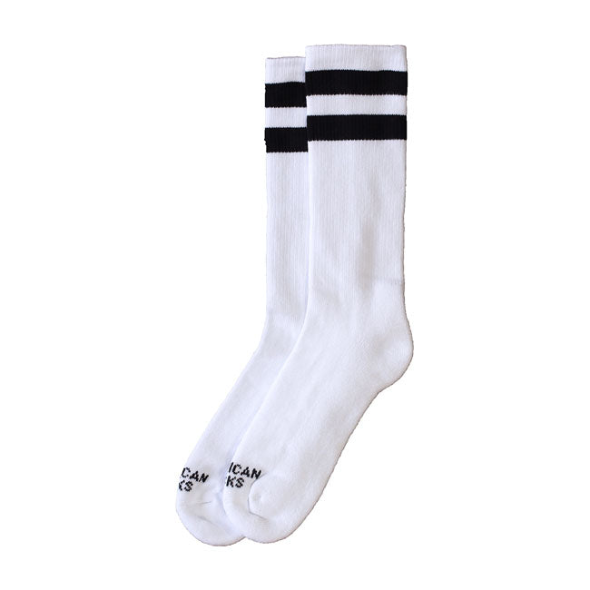 American Socks Mid high Old School I double black striped Socks American Socks