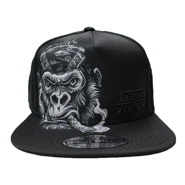 Lt Gorilla Cigar Cap With Flat Bill Black Caps Lethal Threat
