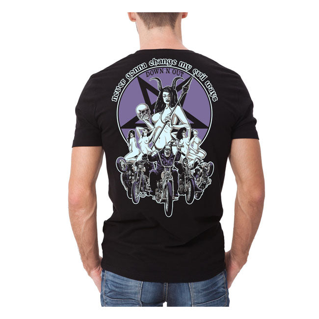 Down N Out Evil Ways T Shirt Black T-Shirt Down N Out