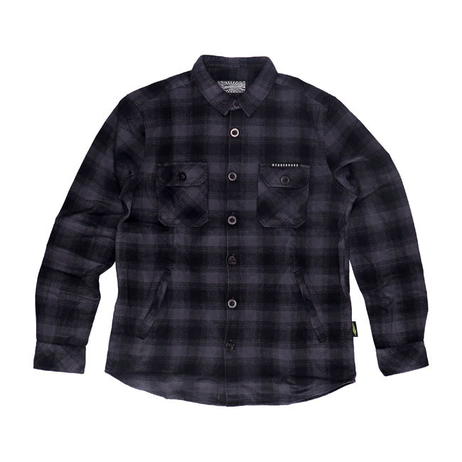 Mcs Worker Flanel Shirt Black/Grey Shirt Mcs