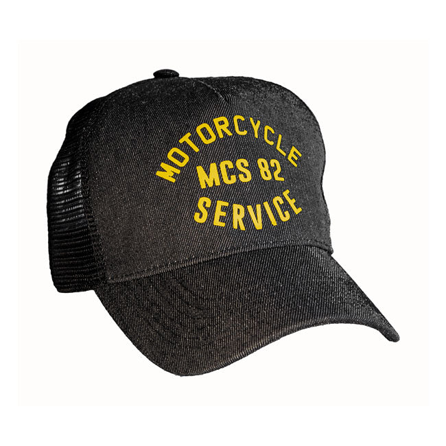 Mcs Service Trucker Cap Black Denim Caps Mcs