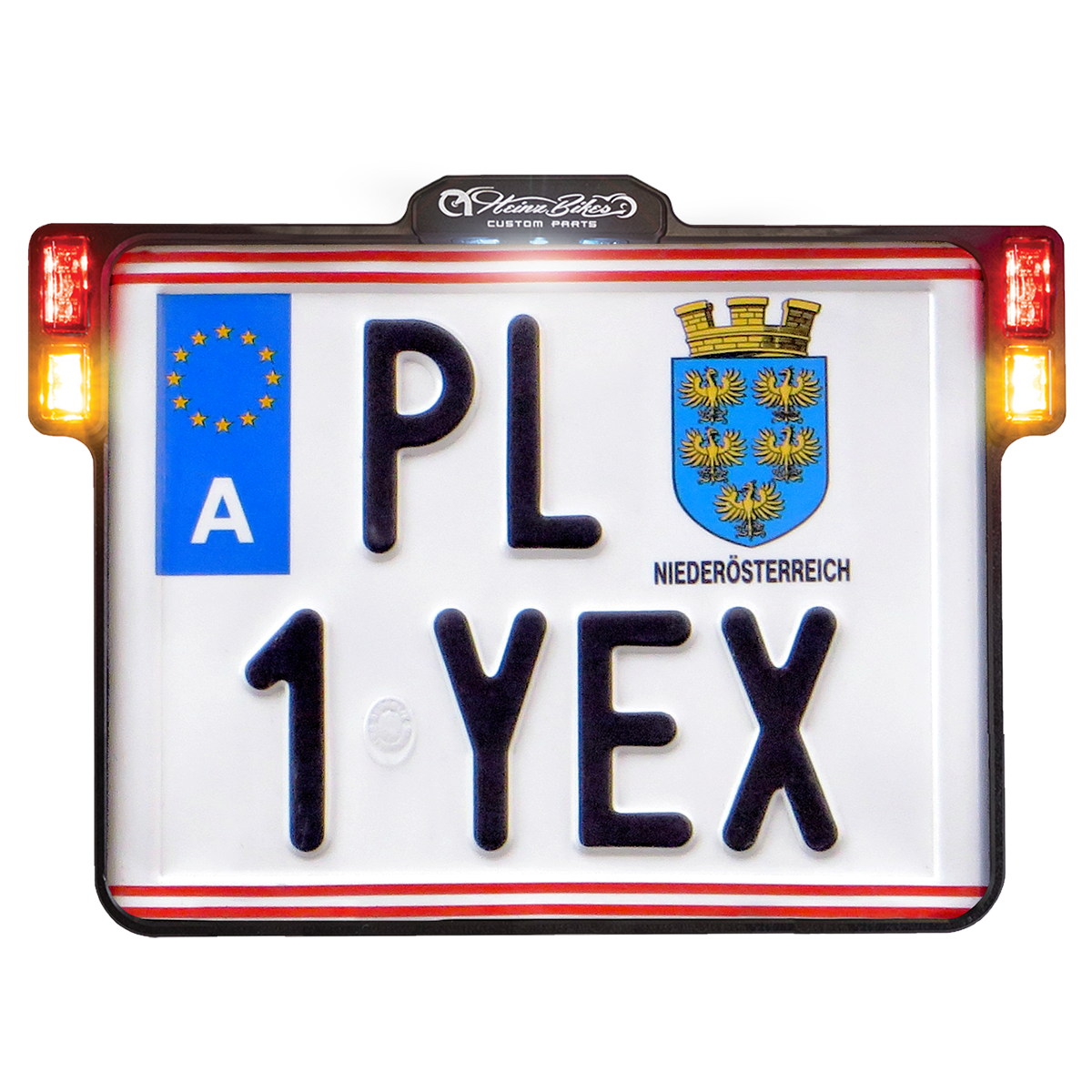 License Plate Holder 3-in-1 - ECE License Plate Heinz Bikes Austria