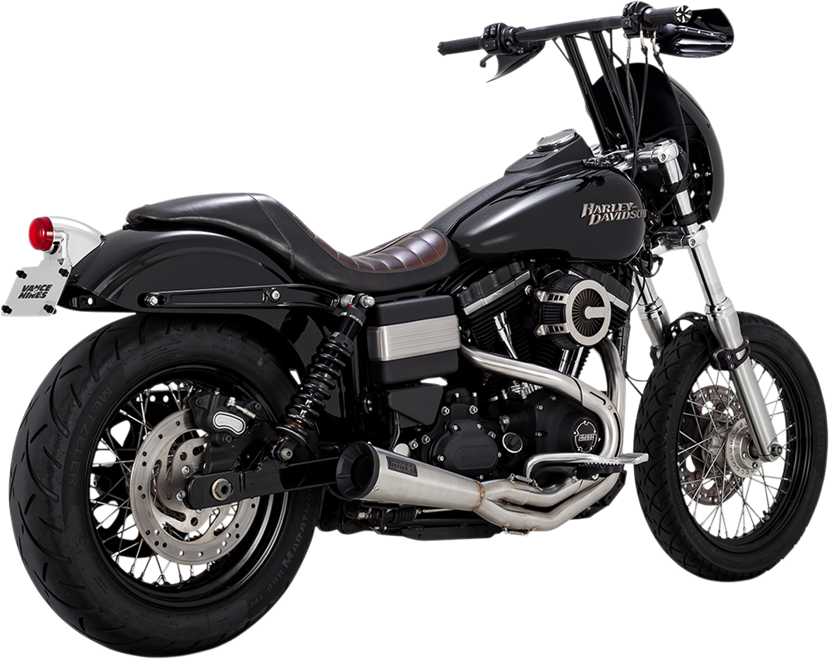 Upsweep 2:1 Exhaust System - Dyna Full Exhaust System Vance & Hines 99-17 Dyna Glide (except FLD)