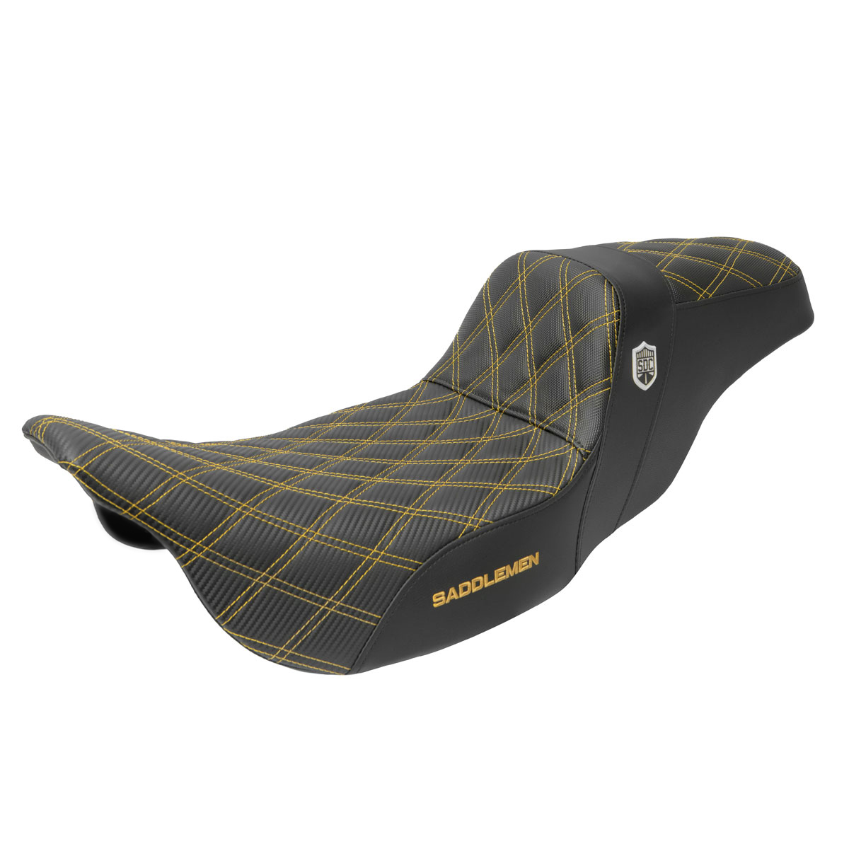SDC Pro Series Performance Gripper Seat - 08-23 Touring Seat Saddlemen Black / Gold No Backrest