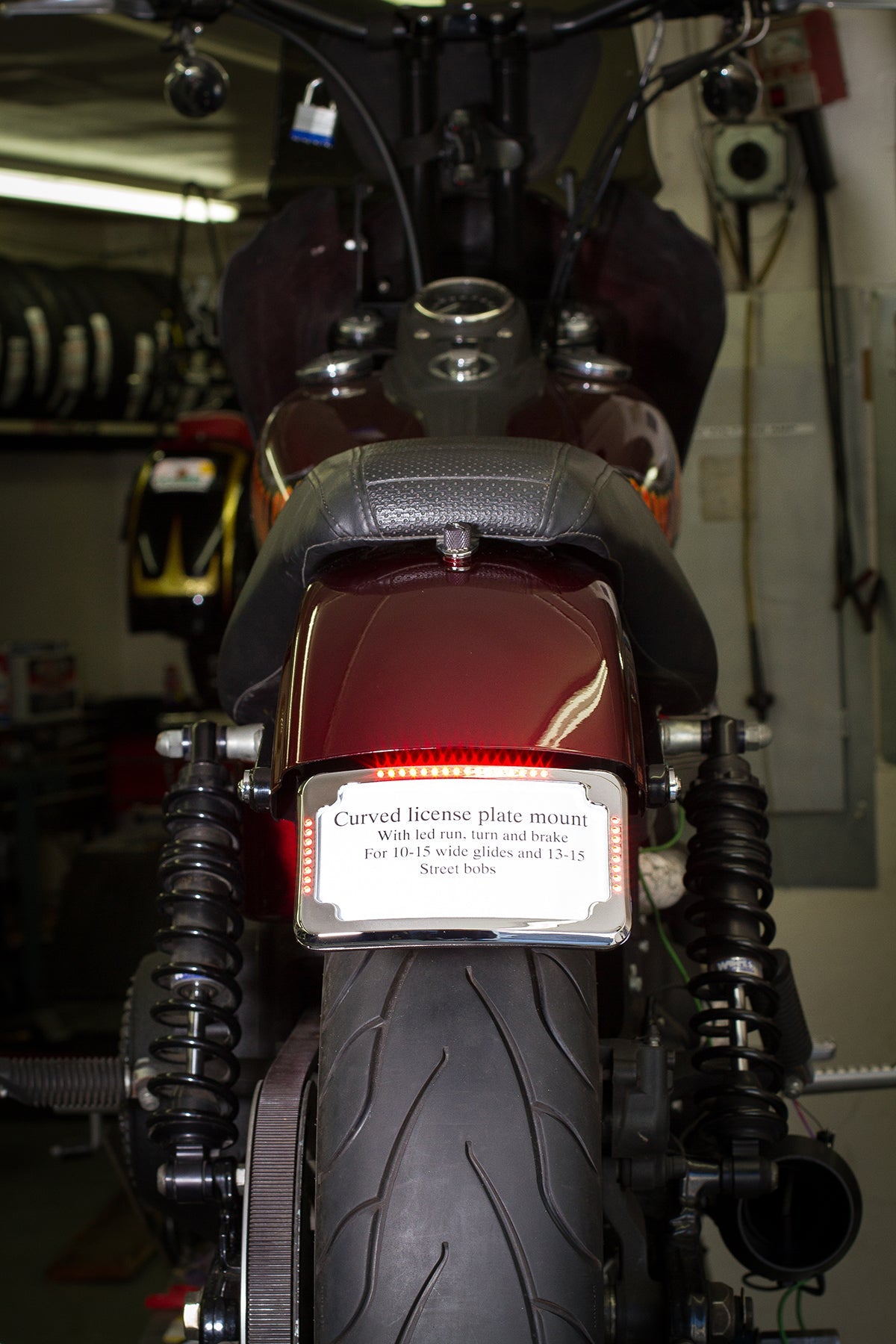 Curved License Plate Relocation - Dyna License Plate Cycle Visions