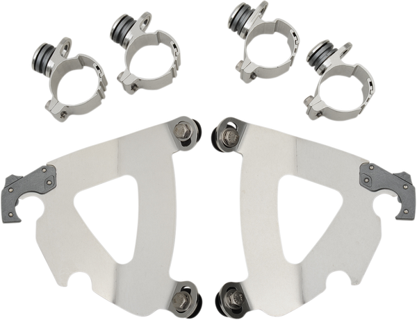 Road Warrior Trigger Lock Mount Kit Fairing Brackets Memphis Shades Polished