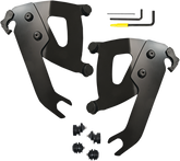 Road Warrior Trigger Lock Mount Kit - 18+ FLSL Fairing Brackets Memphis Shades Black