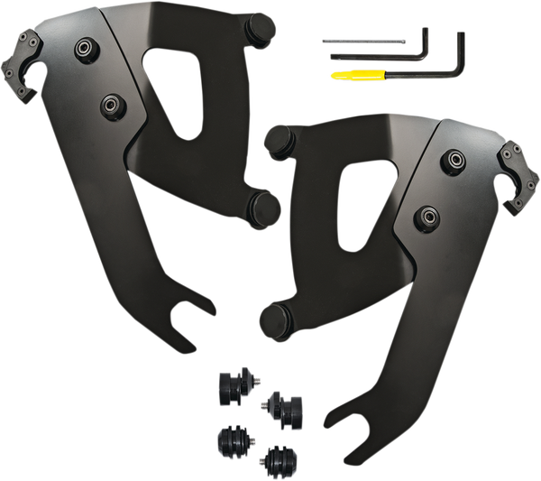 Road Warrior Trigger Lock Mount Kit - 18+ FLSL Fairing Brackets Memphis Shades Black