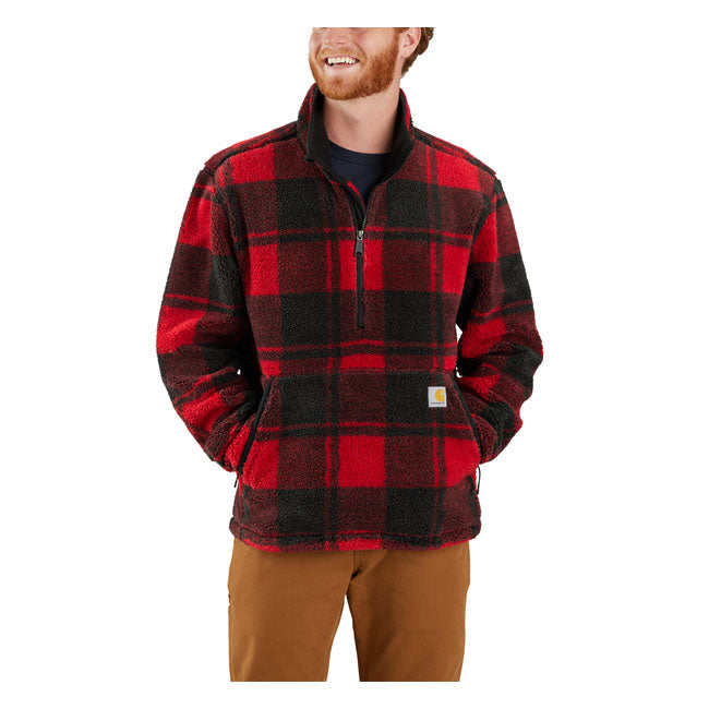 Carhartt Fleece Pullover, Crabapple & Black Hoodie & Sweatshirt Carhartt