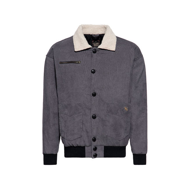 Veste en velours côtelé King Kerosin Kk Steel Grey Vestes Homme King Kerosin