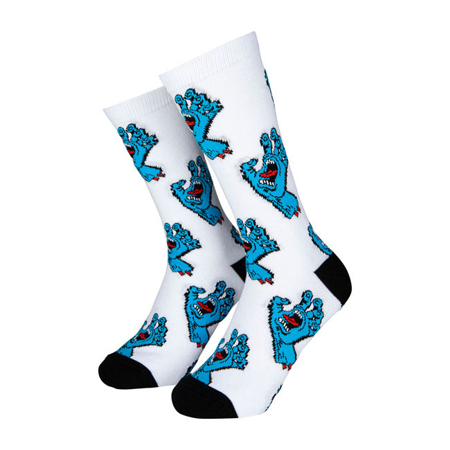 Santa Cruz Multi Hand Socks (2 Pack) white/black Socks Santa Cruz