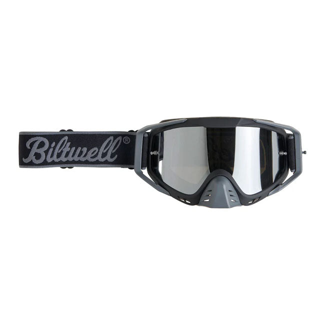 Biltwell Ridgeline goggles script grey Riding Eyewear Biltwell