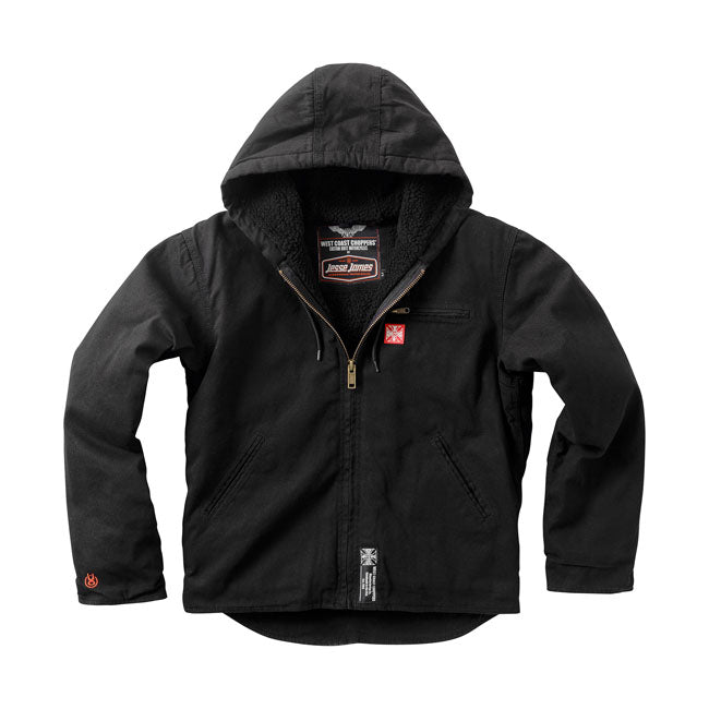 Sherpa Lined Canvas Workjacket - Black Jacket West Coast Choppers