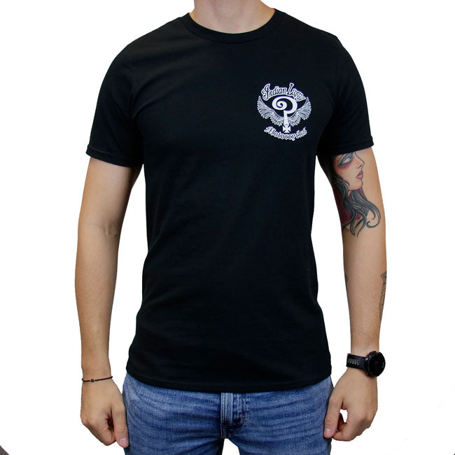 "John'S" T-Shirt - Black T-Shirt Indian Larry Motorcycles