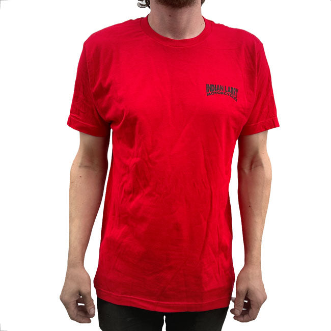 "Street Racer" T-Shirt - Red T-Shirt Indian Larry Motorcycles