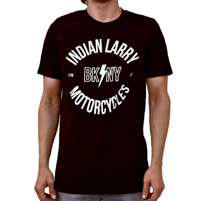"Bk/Ny" T-Shirt - Black T-Shirt Indian Larry Motorcycles