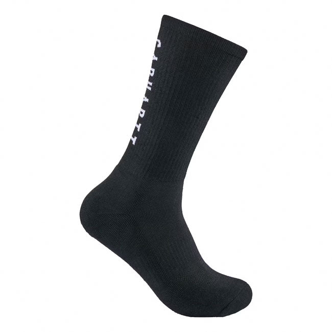 Carhartt Midweight Logo Crew sock 3 Pack black Socks Carhartt