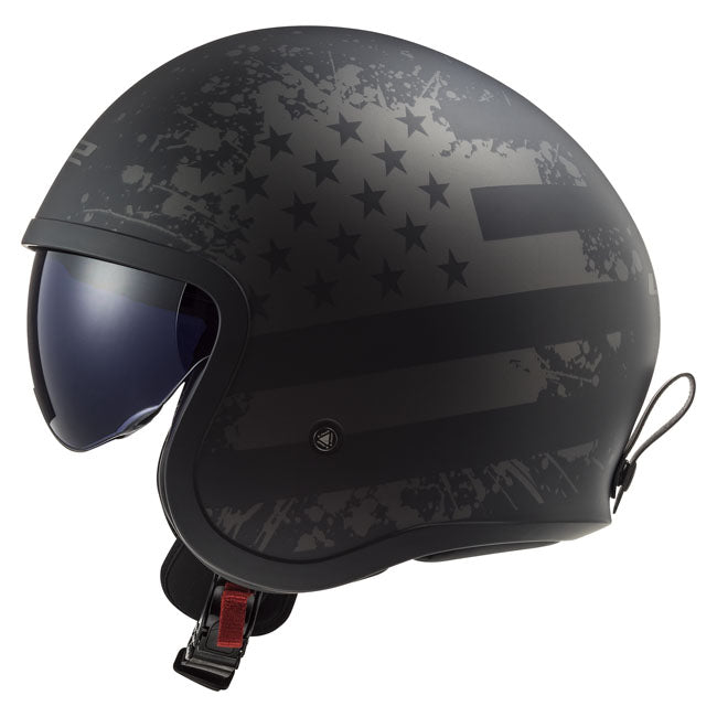 LS2 Spitfire II black Flag helmet matt black HELMETS Ls2