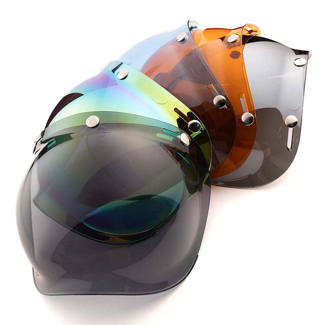 Simpson Bubble Visor for Chopper Mirror HELMETS Simpson