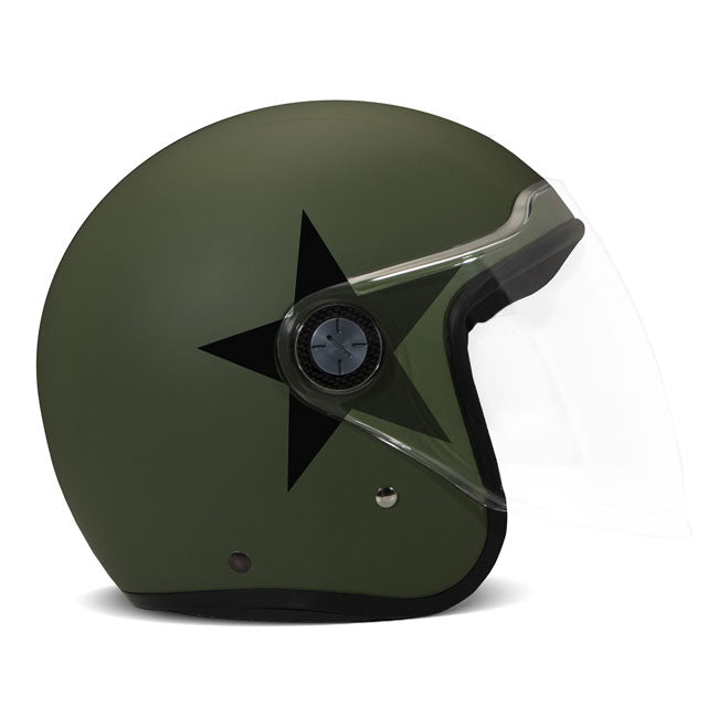 Dmd P1 Jet Helmet, Green Open Face Helmet Dmd XS