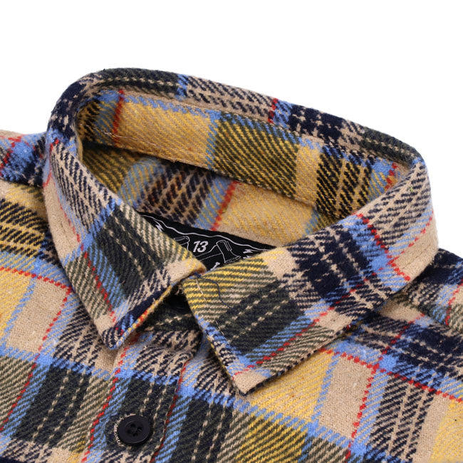 13 1/2 Steel flannel yellow Shirt 13 And A Half Company