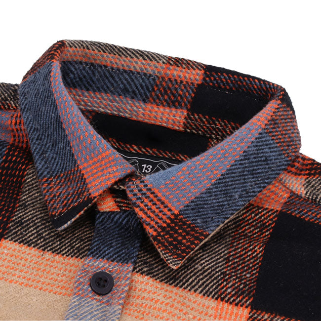 13 1/2 Steel flannel oxblood Shirt 13 And A Half Company