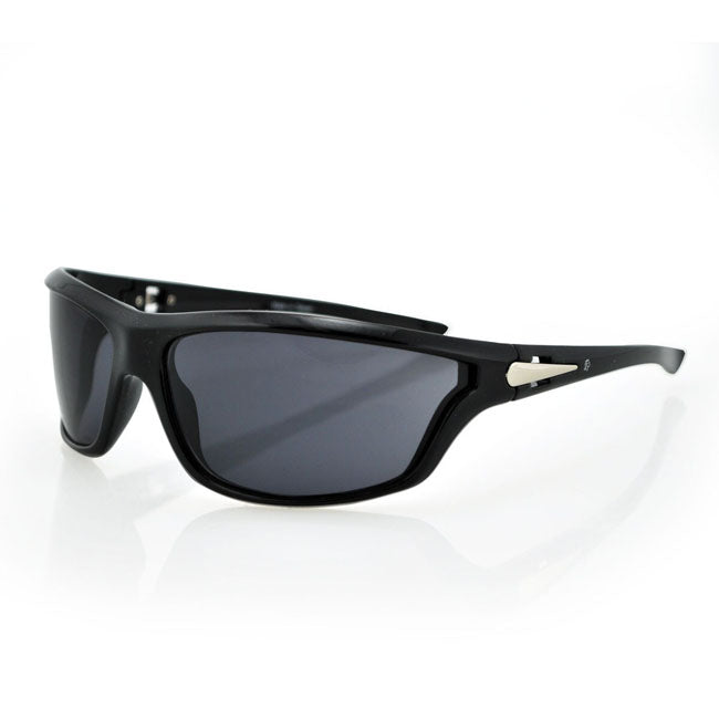 ZANheadgear Florida Sunglass Gloss Black Frame Smoked Lens Riding Eyewear Zan Headgear