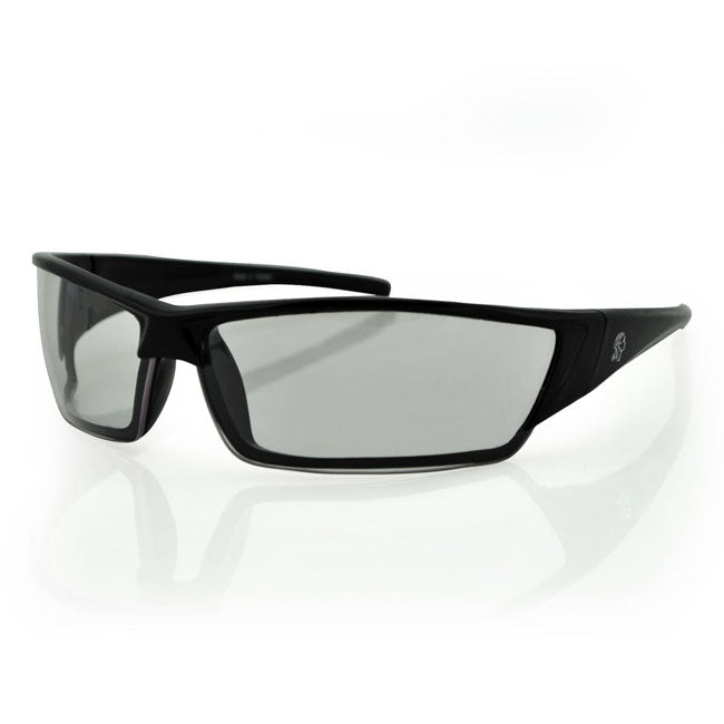 ZANheadgear Utah Sunglass Gloss Black Frame Clear Lens Riding Eyewear Zan Headgear