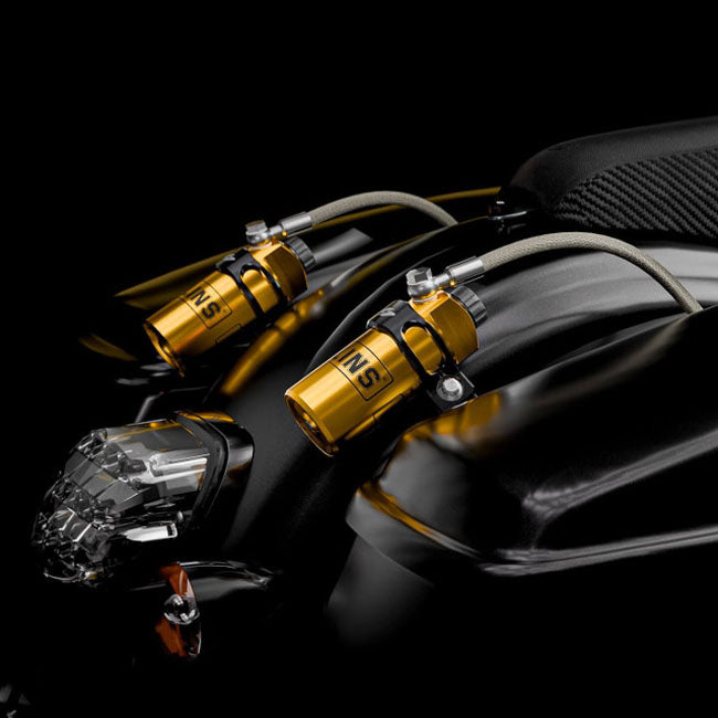 Remote Reservoir Mounts, Black Anodized - Touring Rear Shocks Accessories Kraus Motor Co. Default Title