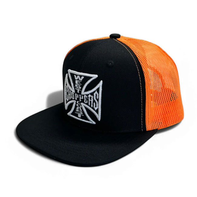 WCC OG Flatbill cap black/orange CAPS West Coast Choppers
