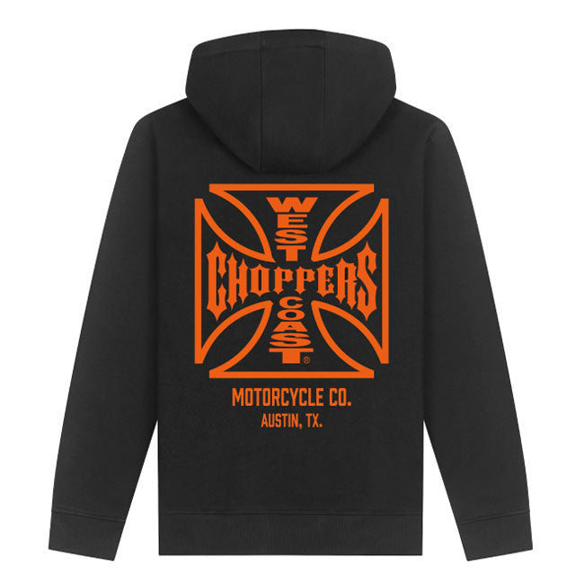 WCC ATX Cross hoodie black/orange Hoodie & Sweatshirt West Coast Choppers