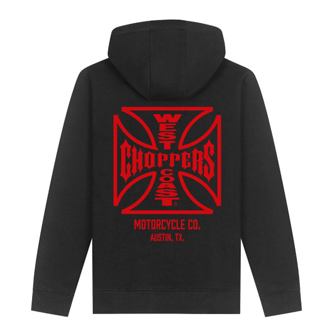 WCC ATX Cross hoodie black/red Hoodie & Sweatshirt West Coast Choppers