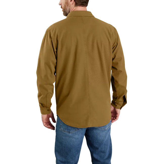 Carhartt Canvas Fleece-Lined shirt oak brown Shirt Carhartt
