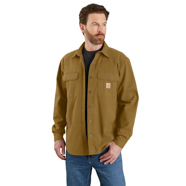 Carhartt Canvas Fleece-Lined shirt oak brown Shirt Carhartt