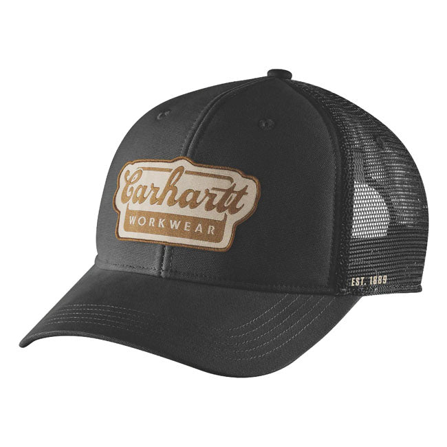 Carhartt Twill Mesh-Back Script cap black CAPS Carhartt