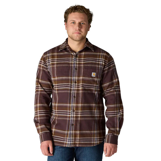 Carhartt Flannel Plaid shirt dark sepia Shirt Carhartt