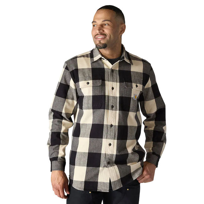 Carhartt Plaid flannel shirt oat milk Shirt Carhartt