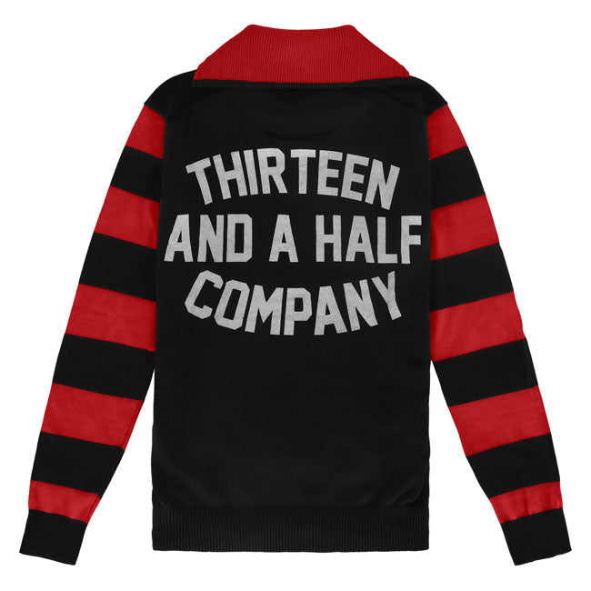 13 1/2 Outlaw half-zip sweater black/red Hoodie & Sweatshirt 13 And A Half Company