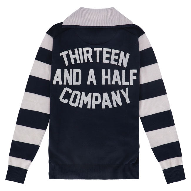 13 1/2 Outlaw half-zip sweater navy/offwhite Hoodie & Sweatshirt 13 And A Half Company