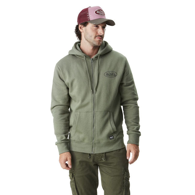Von Dutch Logo zip hoodie khaki Hoodie & Sweatshirt Von Dutch