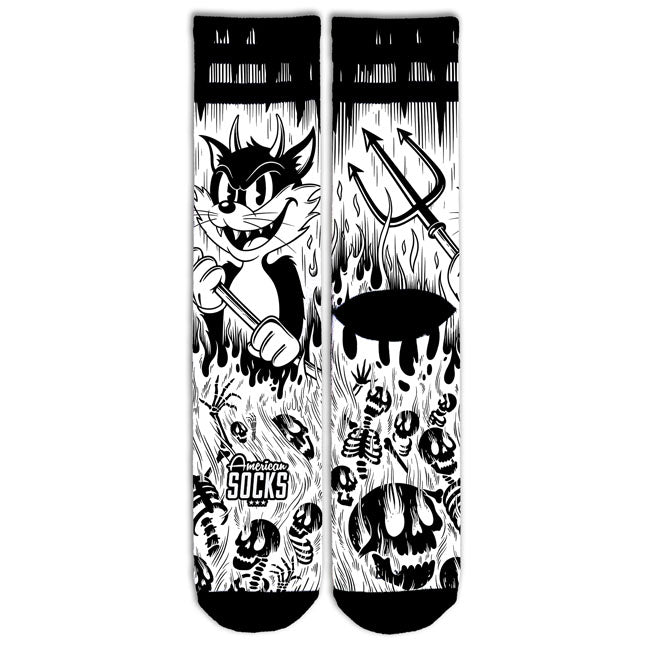 American Socks Evil Cat Signature socks white Socks American Socks
