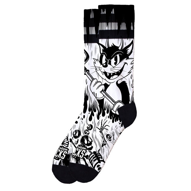 American Socks Evil Cat Signature socks white Socks American Socks