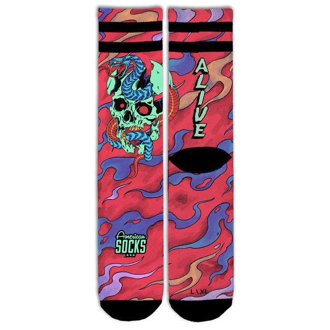 American Socks Dead and Alive Signature socks pink Socks American Socks