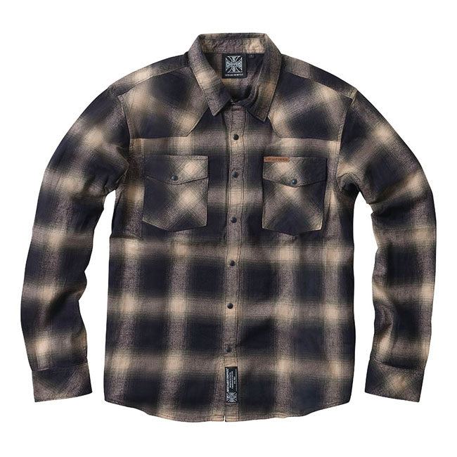 WCC Outlaw Flannel shirt olive/beige Shirt West Coast Choppers