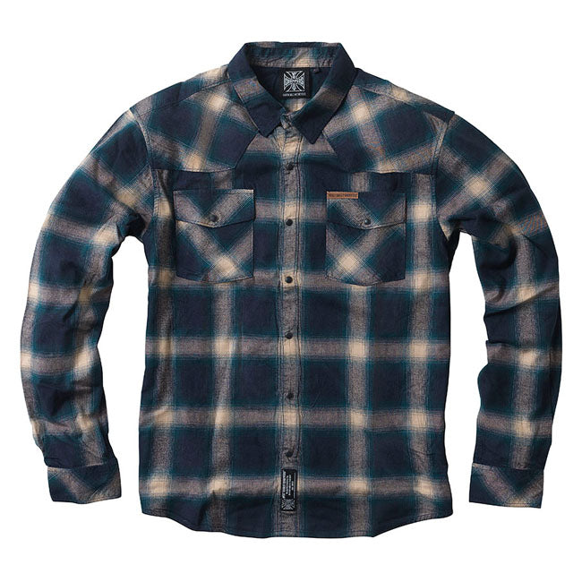 WCC Outlaw Flannel shirt blue/beige Shirt West Coast Choppers