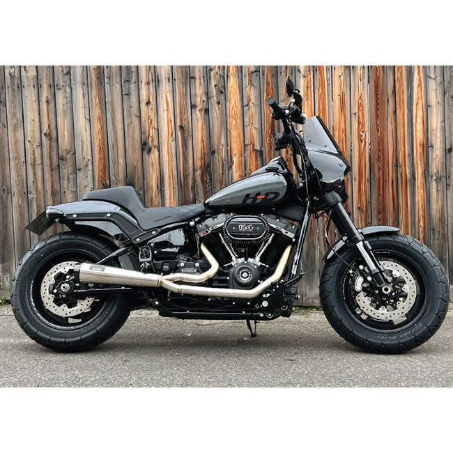 Malparidos 2-1 Exhaust System, Satin Race - 18+ Softail Full Exhaust System Malparidos