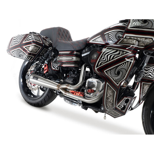 Malparidos 2-1 Exhaust System, Satin Race - 06-17 Dyna Full Exhaust System Malparidos