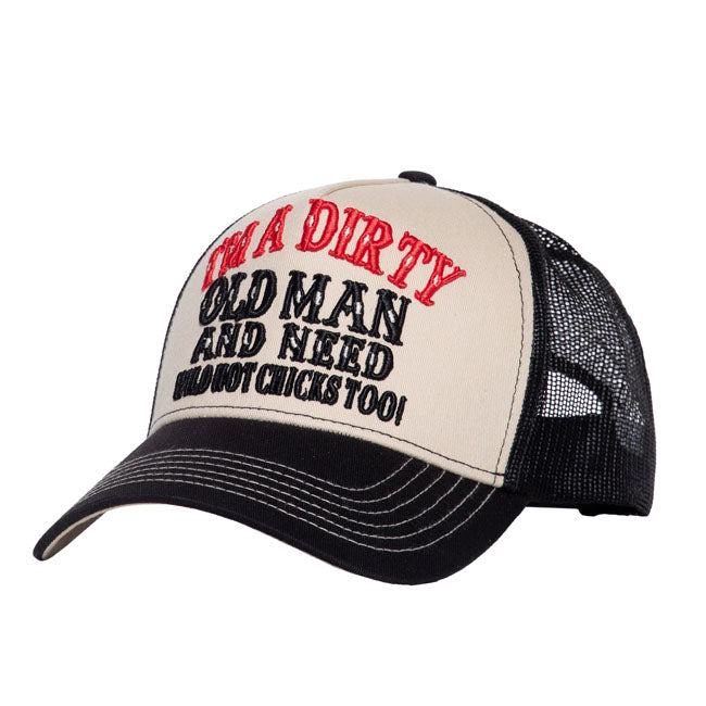 King Kerosin I''m a dirty old man cap black/beige CAPS King Kerosin