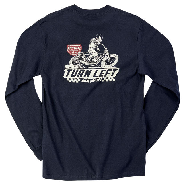 Biltwell Left turn long sleeve t-shirt black Long Sleeve T-Shirt Biltwell