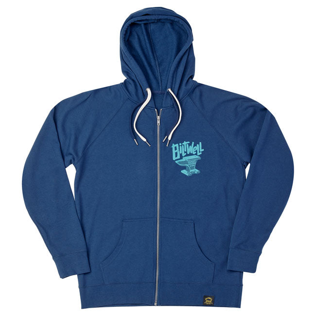 Biltwell Anvil zip hoodie blue Hoodie & Sweatshirt Biltwell